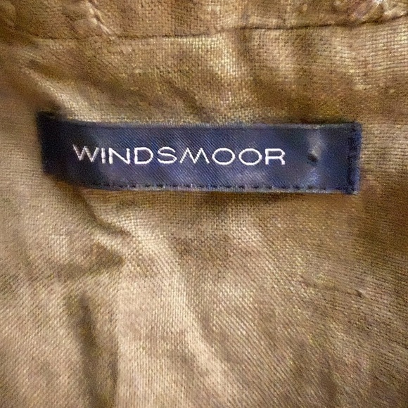 Windsmoor Embroidered Linen Olive Green Paisley Women's Jacket Size 14 Textured - Picture 3 of 15